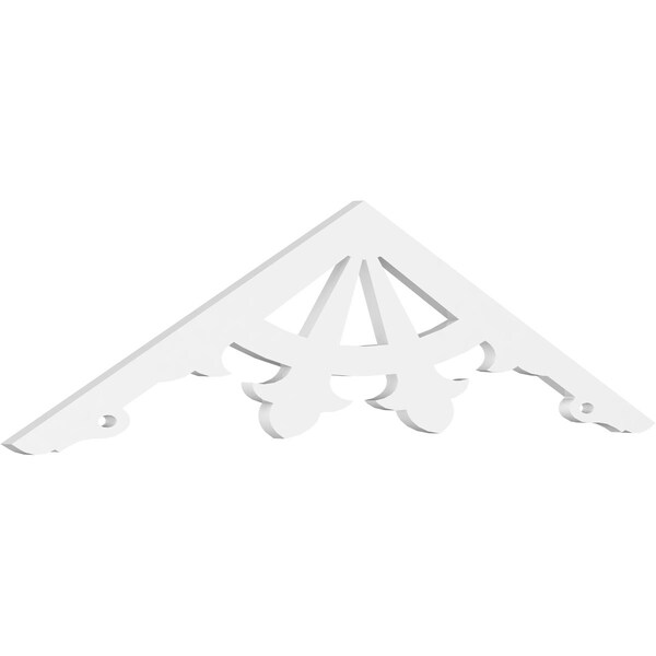 Ekena Millwork Pitch Riley Architectural Grade PVC Gable Pediment, 60"W x 15"H x 1"P (6/12) GPP060X015X100RIL - main